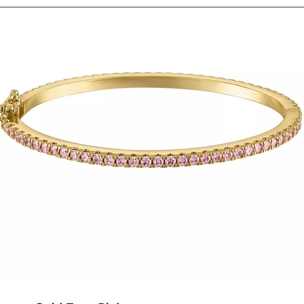 Junior Jewels Kids' 14k Gold‎ Plated Cubic Zirconia Bangle Bracelet